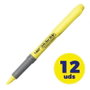 BIC Brite Liner Grip Marcador Fluorescente Amarillo Caja de 12